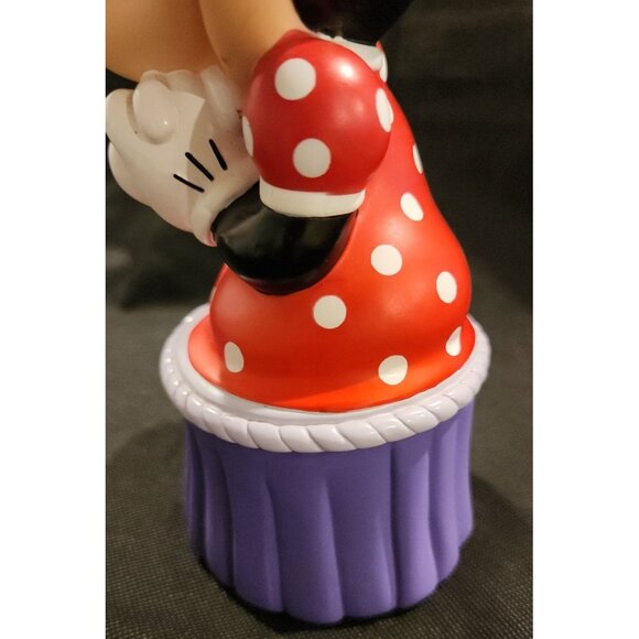 Minnie Mouse Applause Rubber Coin Bank Disney Collectible Red White Polka Dot Dr - Picture 8 of 9
